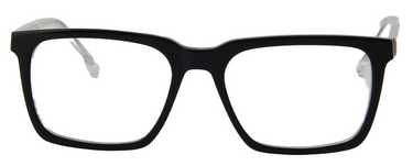 Safari Men Afro Motif Eyeglasses: Abiola - Black Transparent - SpecSMART Eye Clinic (Front View)